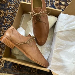 NWOT Christy Dawn Oxford, Size 10, in Saddle Leather